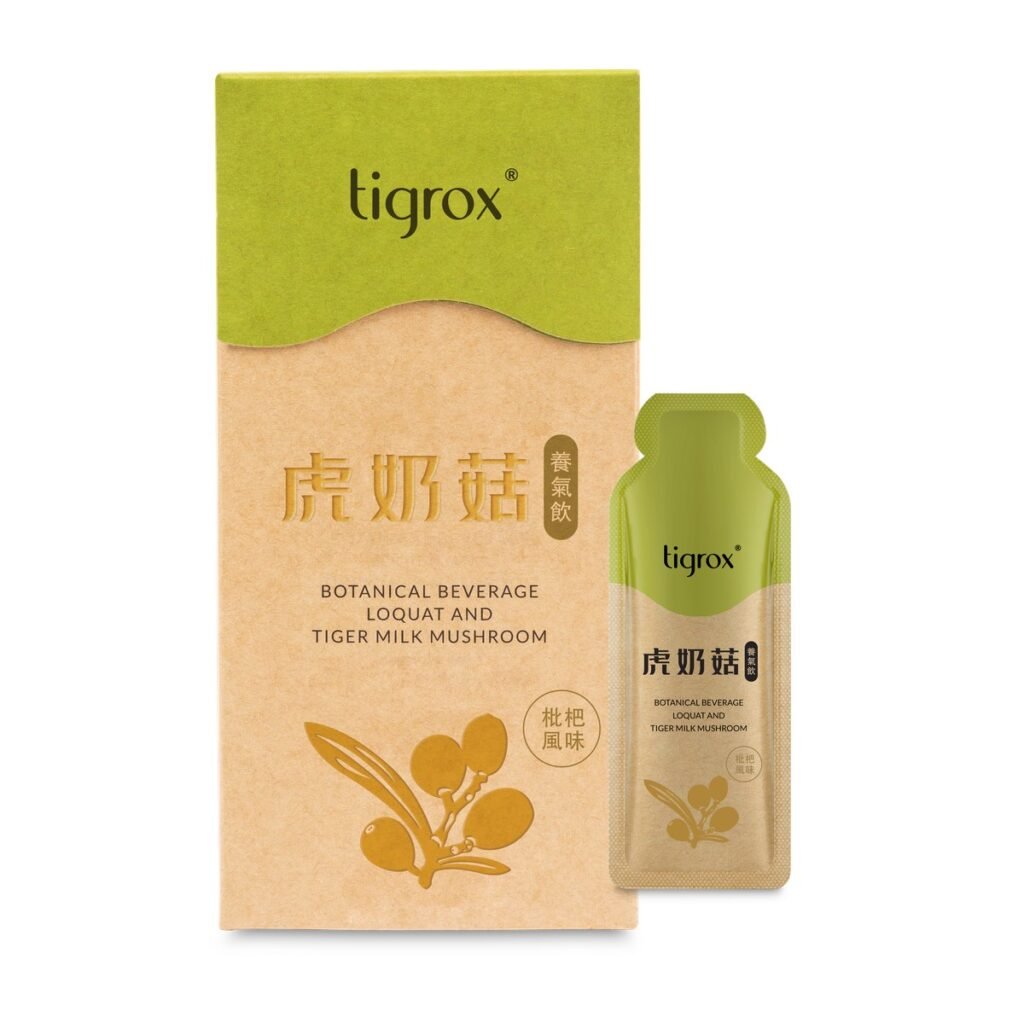 TMK 虎奶菇養氣飲 12入外盒與 20ml 隨身手撕包